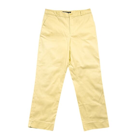 Ralph Lauren Golf Chino Pants Yellow Cotton Stretch Preppy Sporty Trousers 8 - Picture 1 of 9
